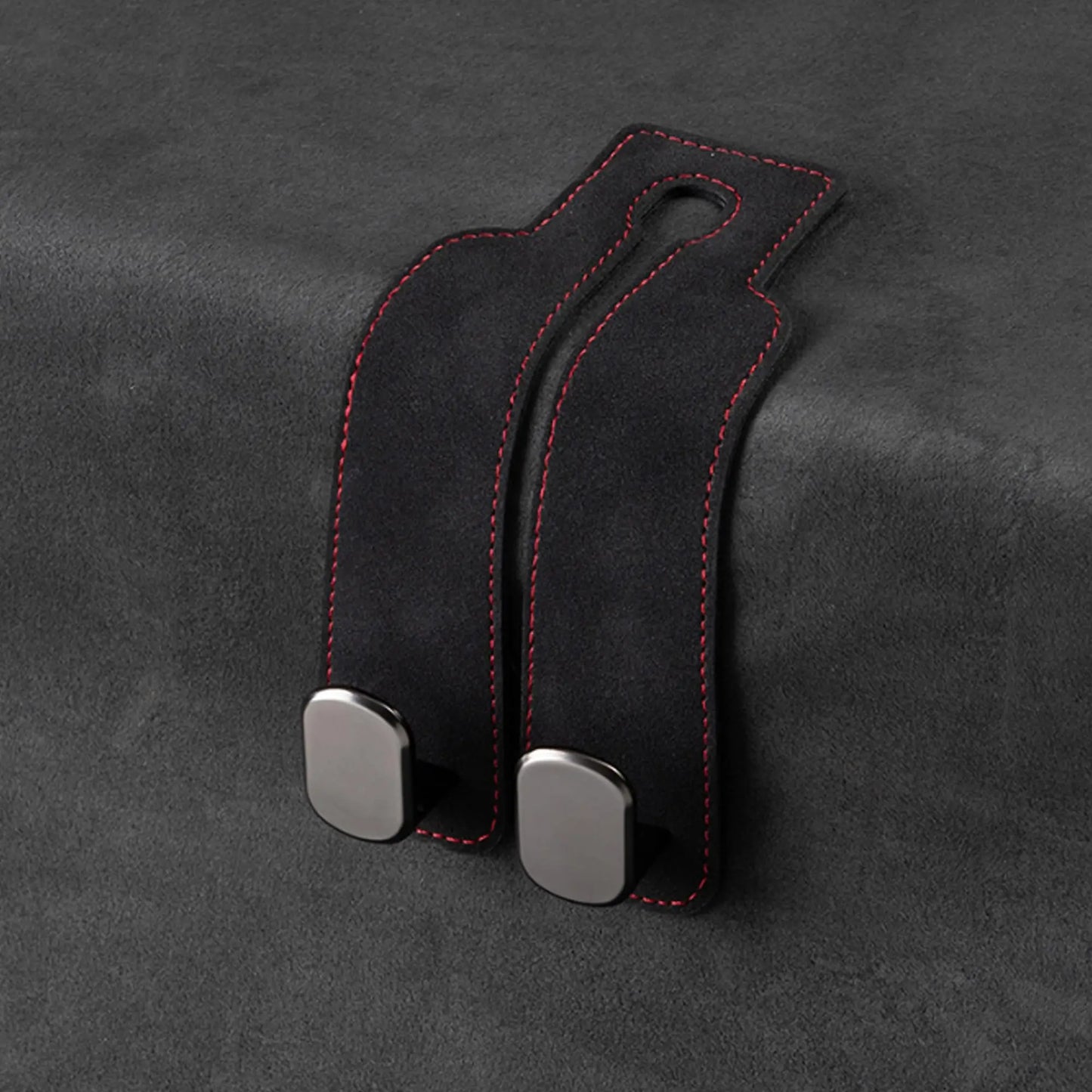 Universal Metal Car Seat Headrest Hook 2 in 1 Soft Leather Car Seat Back Hook for Purse Bag Backpack Double Hook Car Seat Hanger